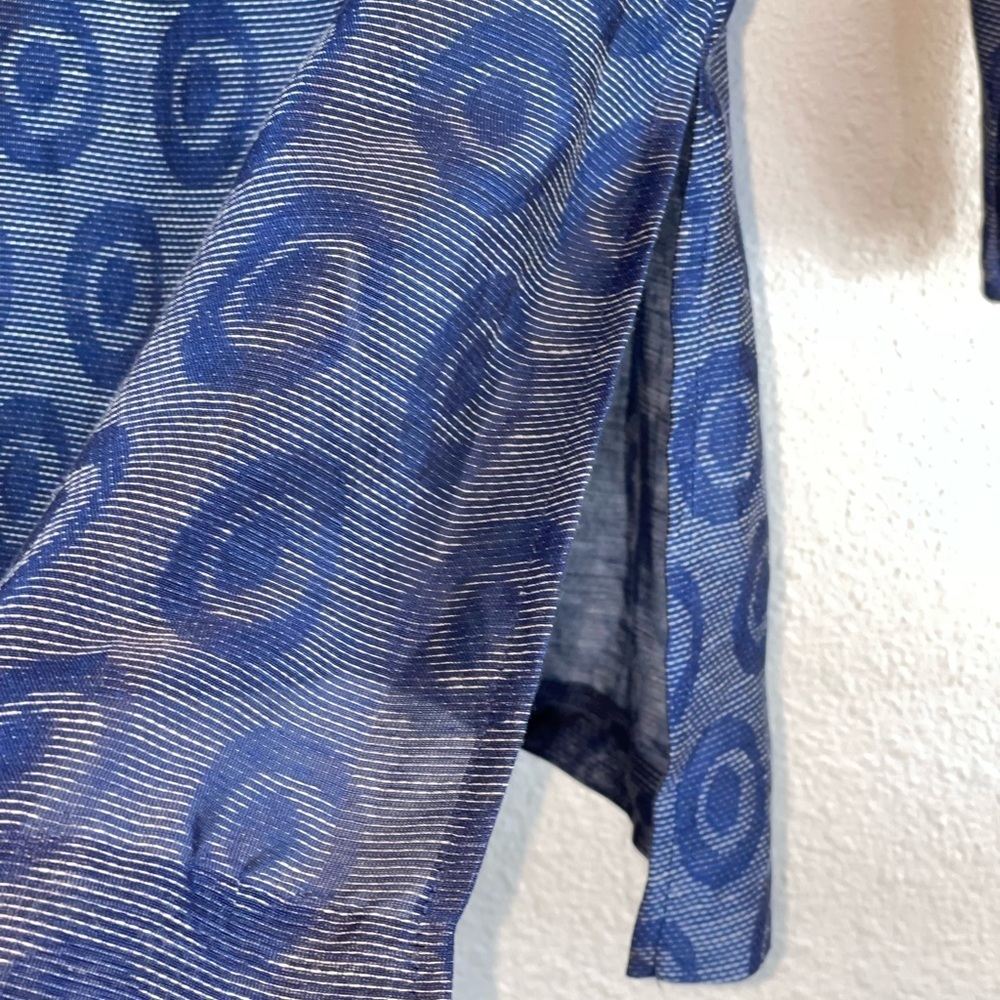 NWT Oscar de La Renta “Ocean” linen blend tunic. Size 14. New- old stock - Picture 5 of 11